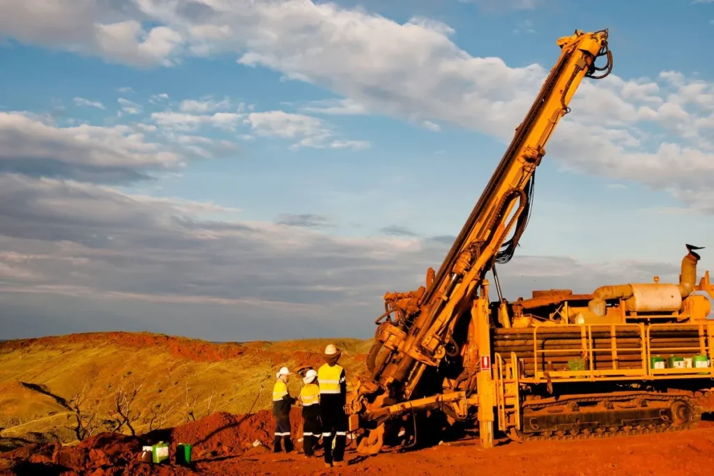 Outdoor Drilling Rig in Operation