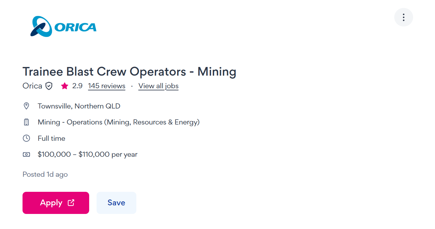 Trainee Blast Crew Operator