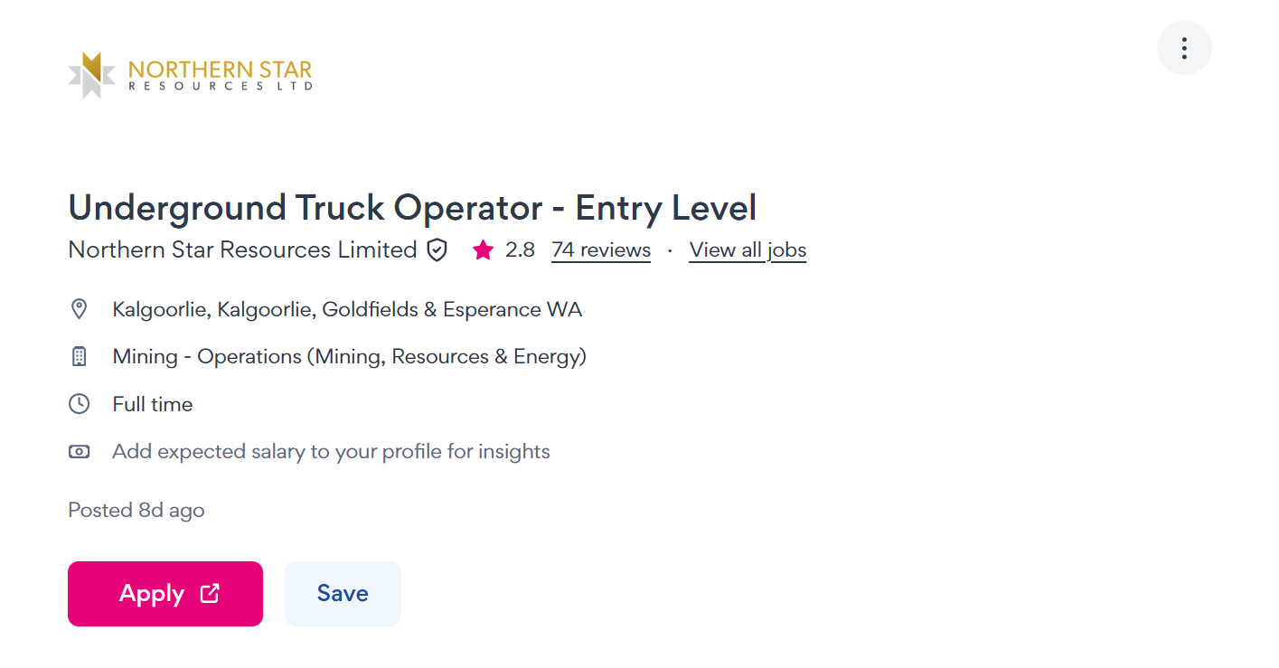 Underground Truck Operator