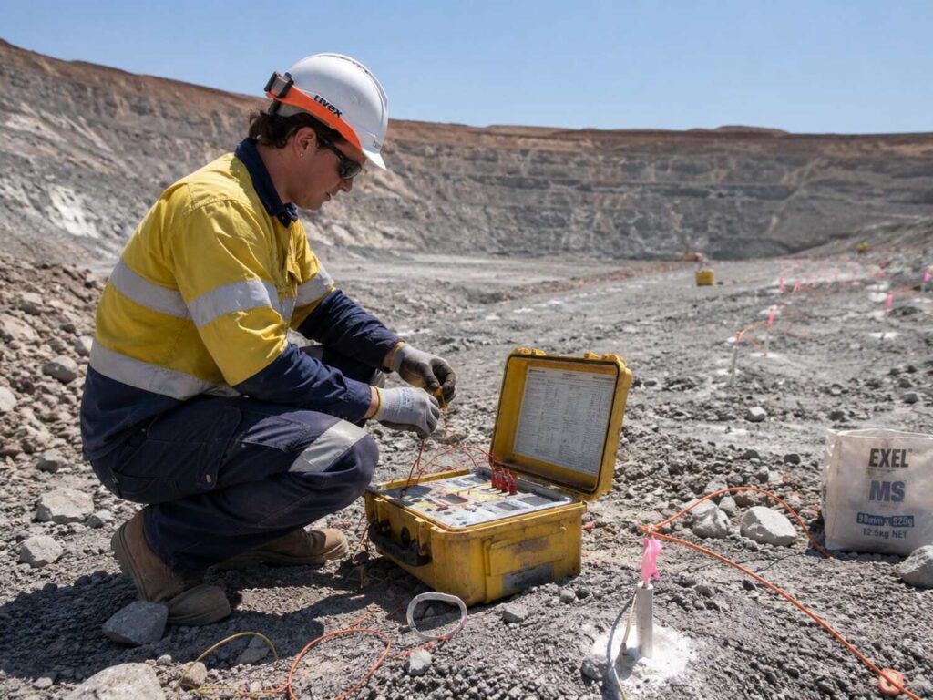 Trainee Blast Crew Operator at work in Australia