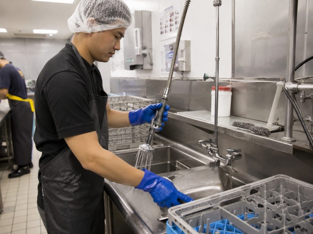 FIFO Kitchen Hand Washing Dishes