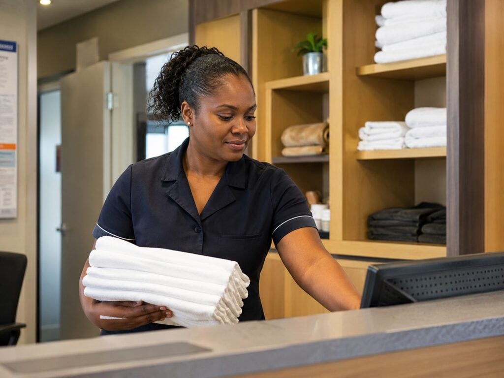 FIFO Village Services Assistant Organising Linens